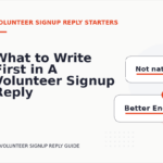 What to Write First in A Volunteer Signup Reply