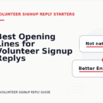 Best Opening Lines for Volunteer Signup Replys