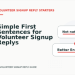 Simple First Sentences for Volunteer Signup Replys