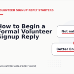 How to Begin a Formal Volunteer Signup Reply