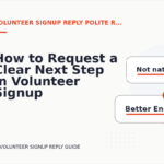 How to Request a Clear Next Step in Volunteer Signup Reply English