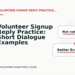 Volunteer Signup Reply Practice: Short Dialogue Examples