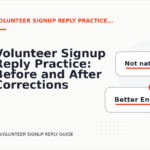 Volunteer Signup Reply Practice: Before and After Corrections